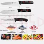 Eikaso Solingen Keukenmessenset – 3-delig – Santokumes m, Ophalen of Verzenden, Nieuw, Kunststof, Bestekset