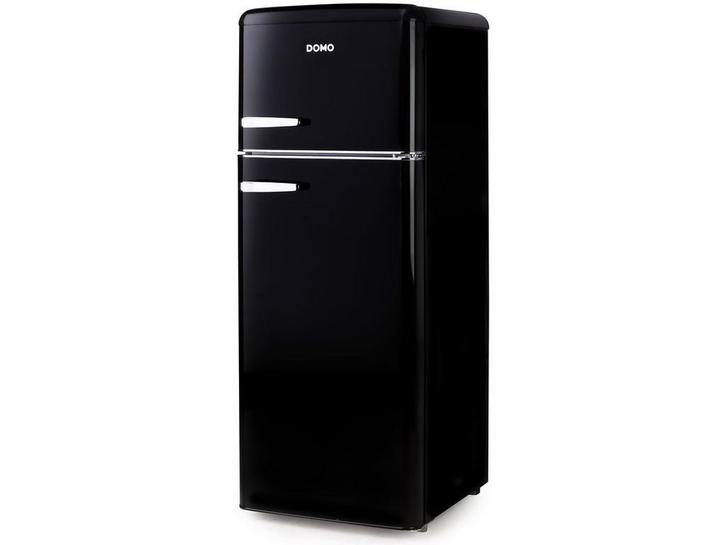 DOMO DO91704R - Retro Koelkast - 206 l - Zwart, Witgoed en Apparatuur, Koelkasten en IJskasten, Zo goed als nieuw, Verzenden