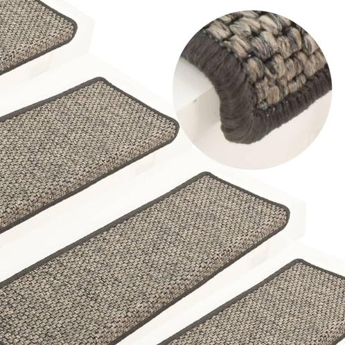 vidaXL Trapmatten zelfklevend 15 st 65x21x4 cm grijs en, Doe-het-zelf en Verbouw, Ladders en Trappen, Nieuw, Verzenden