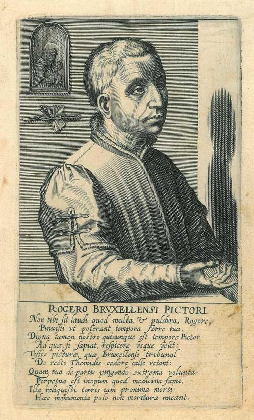 Portrait of Rogier van der Weyden, Antiek en Kunst, Kunst | Etsen en Gravures