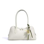 Luelle elegante leren tas met bloemenbedel, Verzenden, Nieuw, Wit, Leer