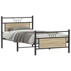 vidaXL Bedframe zonder matras hout sonoma eikenkleurig, 100 cm, Eenpersoons, Bruin, Verzenden