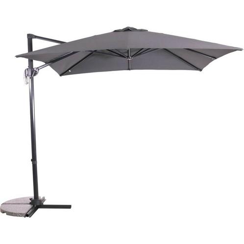 Libra zweefparasol grijs 2.5x2.5 m, Huis en Inrichting, Stoelen, Grijs, Nieuw, Ophalen of Verzenden