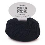 DROPS Cotton Merino Uni Colour - 02 zwart - Wol/Katoen Gar, Ophalen of Verzenden, Nieuw