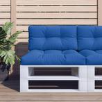 vidaXL Palletkussens 2 st stof koningsblauw, Huis en Inrichting, Woonaccessoires | Kussens, Verzenden, Nieuw, Blauw
