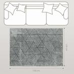 TRUUSK Modern Wasbaar Tapijt 150 x 80 cm - Donkergrijs - Mod, Verzenden, Nieuw