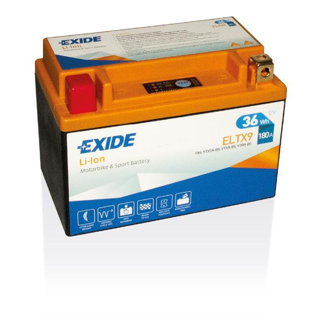 Exide Li-Ion accu | ELTX9 | 12V 3Ah, Auto-onderdelen, Accu's en Toebehoren, Ophalen of Verzenden