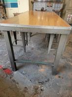 Eettafel (7) - IJzer - Industrieel tafel met opbergbare, Antiek en Kunst