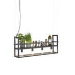 Smart hanglamp zwart incl. WiFi A60 - Cage Rack, Nieuw, Overige materialen, Modern, 75 cm of meer