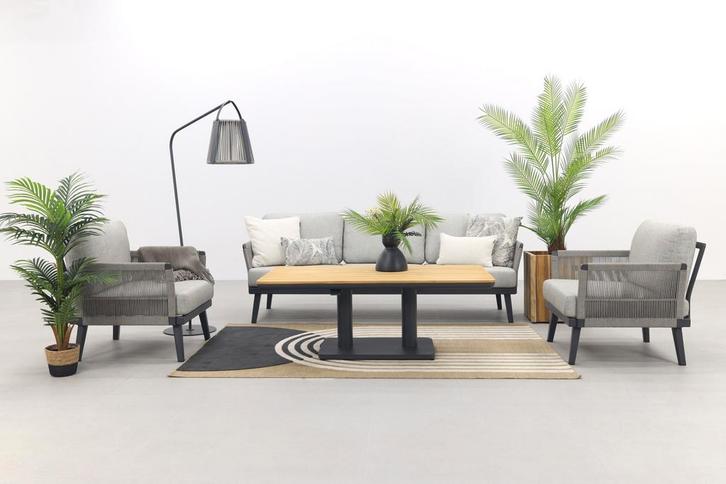 Durban/Medina teak verstelbare stoel-bank loungeset -, Tuin en Terras, Tuinsets en Loungesets, Loungeset, Nieuw, Hout, Verzenden