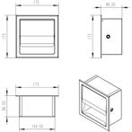 Xellanz Rocko Toiletrolhouder met Klep - Inbouw - Mat Wit, Huis en Inrichting, Badkamer | Badtextiel en Accessoires, Ophalen of Verzenden