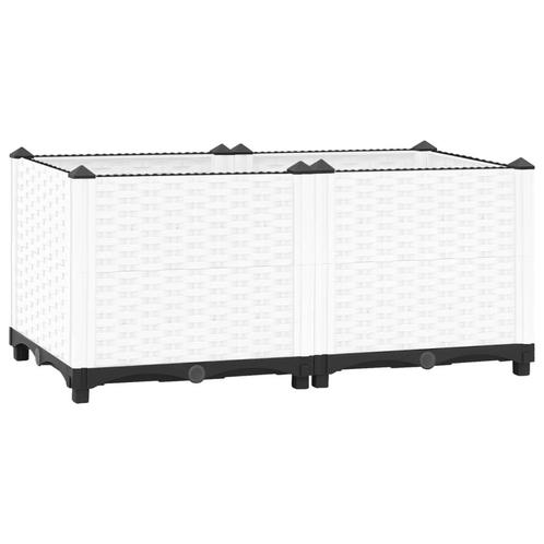 vidaXL Plantenbak verhoogd 80x40x38 cm polypropeen, Tuin en Terras, Bloembakken en Plantenbakken, 60 tot 100 cm, Nieuw, Kunststof