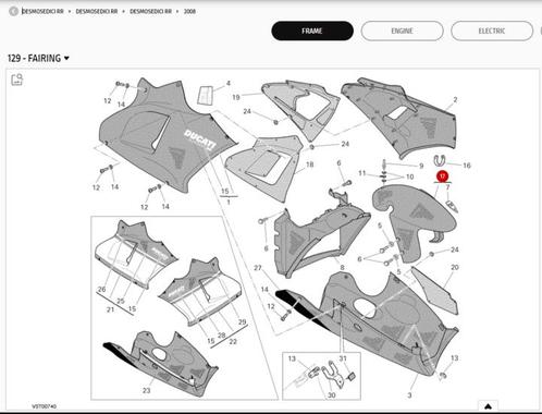 Ducati FRONT MUDGUARD - 56420731A Desmosedici, Motoren, Onderdelen | Ducati, Nieuw, Verzenden