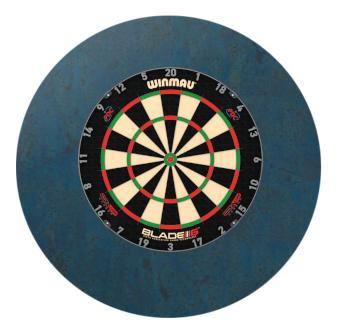 Design Dartbord achterwand - Navy Blue - ROND - 80cm, Doe-het-zelf en Verbouw, Vloerdelen en Plavuizen, Ophalen of Verzenden
