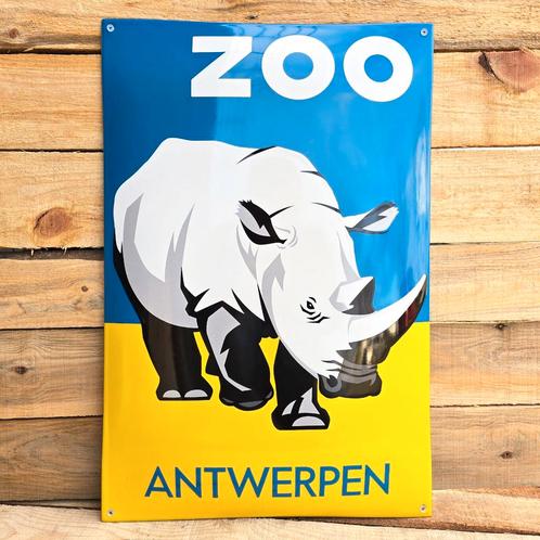 Reclamebord Antwerpen Zoo Neushoorn, Verzamelen, Merken en Reclamevoorwerpen, Verzenden
