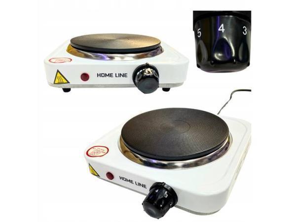 Veiling - Home Line Elektrische kookplaat - 1 pits - 1000 Wa, Vakantie, Campings