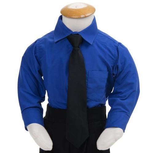 Babyoverhemd koningsblauw-62 NIEUW, Kinderen en Baby's, Babykleding | Maat 62, Jongetje, Nieuw, Ophalen of Verzenden