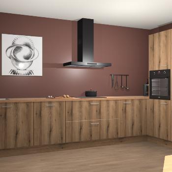 Goud Eiken keuken Khao Lak 73092, Huis en Inrichting, Keuken | Complete keukens, Verzenden