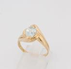 Zonder Minimumprijs - Ring - 18 karaat Geel goud Aquamarijn, Sieraden, Tassen en Uiterlijk, Ringen, Nieuw