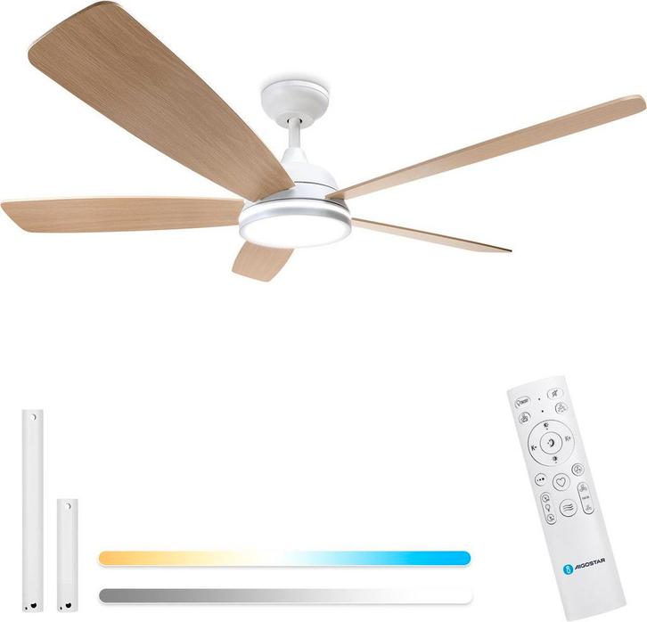 Plafondventilator met verlichting - Plafondlamp met ventilat, Witgoed en Apparatuur, Ventilatoren, Zo goed als nieuw, Verzenden