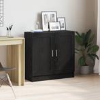 vidaXL Boekenkast Zwart Eiken 82,5x30,5x80 cm Geprocessed, Huis en Inrichting, Kasten | Boekenkasten, Minder dan 50 cm, Verzenden