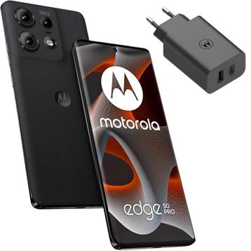 Motorola - Edge 50 Pro 5G - 512GB - Black Beauty + 50W Du...