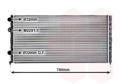 RADIATOR VOOR VW PASSAT B3 1988-1993 3A0121253C, Auto-onderdelen, Airco en Verwarming, Nieuw, Ophalen of Verzenden