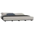 Bedframe massief grenenhout zwart 180x200 cm (Interieur)