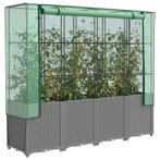 vidaXL Plantenbak verhoogd met kashoes 160x40x153 cm, Tuin en Terras, Bloembakken en Plantenbakken, Verzenden, Nieuw, Kunststof