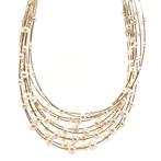 Gouden collier met parel 14 krt, Ophalen of Verzenden, Nieuw