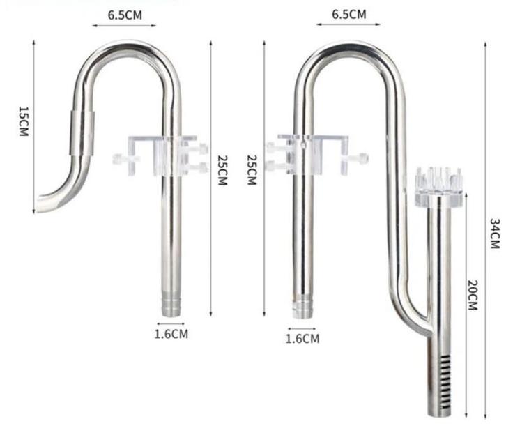 Osaka stainless steel buitenfilter aansluitset 16mm met skim, Dieren en Toebehoren, Vissen | Aquaria en Toebehoren, Filter of Co2