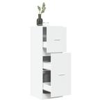 vidaXL Apothekerskast 40x41x118 cm bewerkt hout wit, Verzenden, Nieuw
