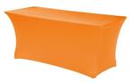 Buffettafel hoes stretch oranje rechthoekig 183 cm tafelhoes, Horecatextiel, Ophalen of Verzenden, Nieuw in verpakking
