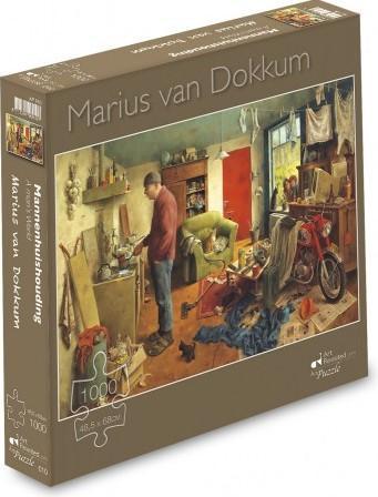 Marius van Dokkum - Mannenhuishouding Puzzel (1000 stukjes), Hobby en Vrije tijd, Denksport en Puzzels, Nieuw, Verzenden