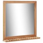 vidaXL Badkamerspiegel 60x12x62 massief walnotenhout, Huis en Inrichting, Woonaccessoires | Spiegels, Verzenden, Nieuw