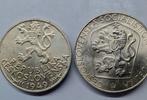 Tsjecho-Slowakije. Lot of 2 coins: 25 & 100 Korun 1949/1965