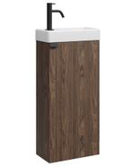 Toiletmeubel Orion 40 x 22 cm Walnoot Bruin Fonteinmeubel, Verzenden, Nieuw, Wastafel