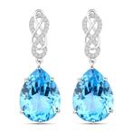 Zonder minimumprijs - Oorbellen - 14 karaat Witgoud -, Nieuw