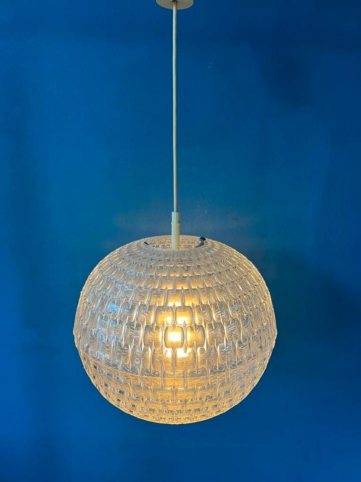 Mid Century Crystal Ball Acrylic Glass Pendant Lamp, Huis en Inrichting, Lampen | Hanglampen, Ophalen of Verzenden