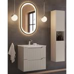 Badkamermeubel Solerno Compact Taupe 80CM (Badkamermeubels), Huis en Inrichting, Badkamer | Badkamermeubels, Ophalen of Verzenden