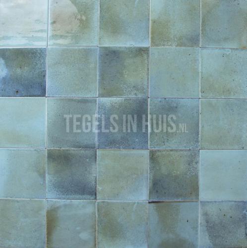 Wandtegel hanoi licht blauw 10x10 wandtegel tegeloutlet, Doe-het-zelf en Verbouw, Tegels, Wandtegels, Nieuw, 10 m² of meer, Keramiek