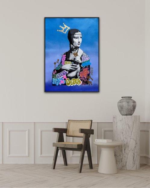Quiona+ (1987) - The Girl with the Ermine’, Antiek en Kunst, Kunst | Schilderijen | Modern