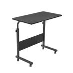 Laptoptafel op Wieltjes - Zwart - 80 cm x 40 cm - In Hoogte, Verzenden, Nieuw