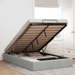 vidaXL Bedframe zonder matras 120x190 cm fluweel lichtgrijs, Verzenden, Nieuw, 190 cm of minder, Twijfelaar