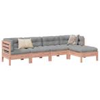 vidaXL 5-delige Loungeset met kussens massief douglas, Tuin en Terras, Tuinsets en Loungesets, Verzenden, Nieuw, Loungeset