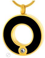 Assieraad, ashanger rond goud/zwart strass, Sieraden, Tassen en Uiterlijk, Overige materialen, Overige voorstellingen, Zwart, Nieuw