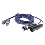 DAP FL263 2x XLR Male - 2x RCA kabel 3m, Muziek en Instrumenten, Kabels en Stekkers, Verzenden, Nieuw