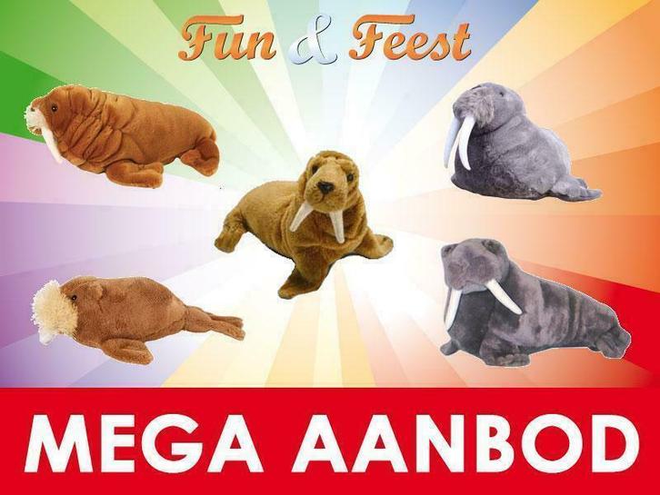 Walrus knuffels - Mega aanbod dolfinarium knuffels, Kinderen en Baby's, Speelgoed | Knuffels en Pluche, Overige typen, Nieuw, Ophalen of Verzenden