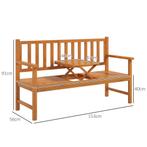 TRUUSK Tuinbank 3-zits Bank Tafel Armleuning Houten Bank Tot, Tuin en Terras, Tuinbanken, Verzenden, Nieuw