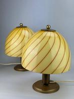 Tafellamp (2) - Metaal, Glas - stile Swirl